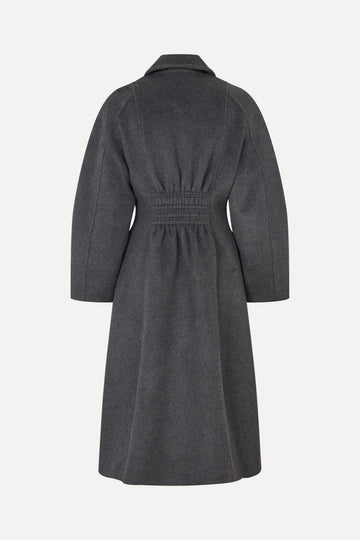 Stine Goya Elastic Waist Raglan Long Coat Outerwear Graphite
