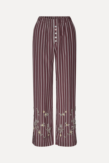 Stine Goya Gathered Boxer Pants Pants Uniform Stripes