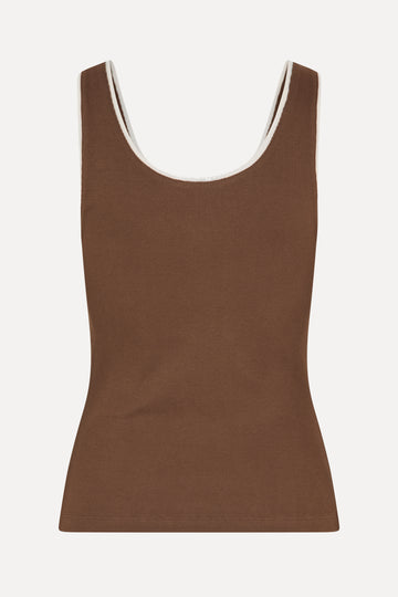 Stine Goya Rib Tank Top Top Chicory Coffee